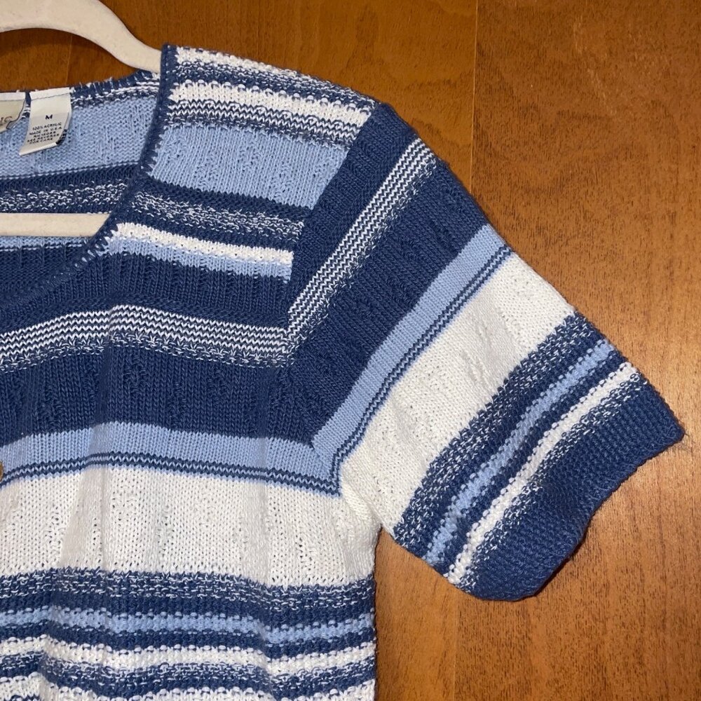 Classic Elements Womens Striped Button-Down Cardi… - image 3